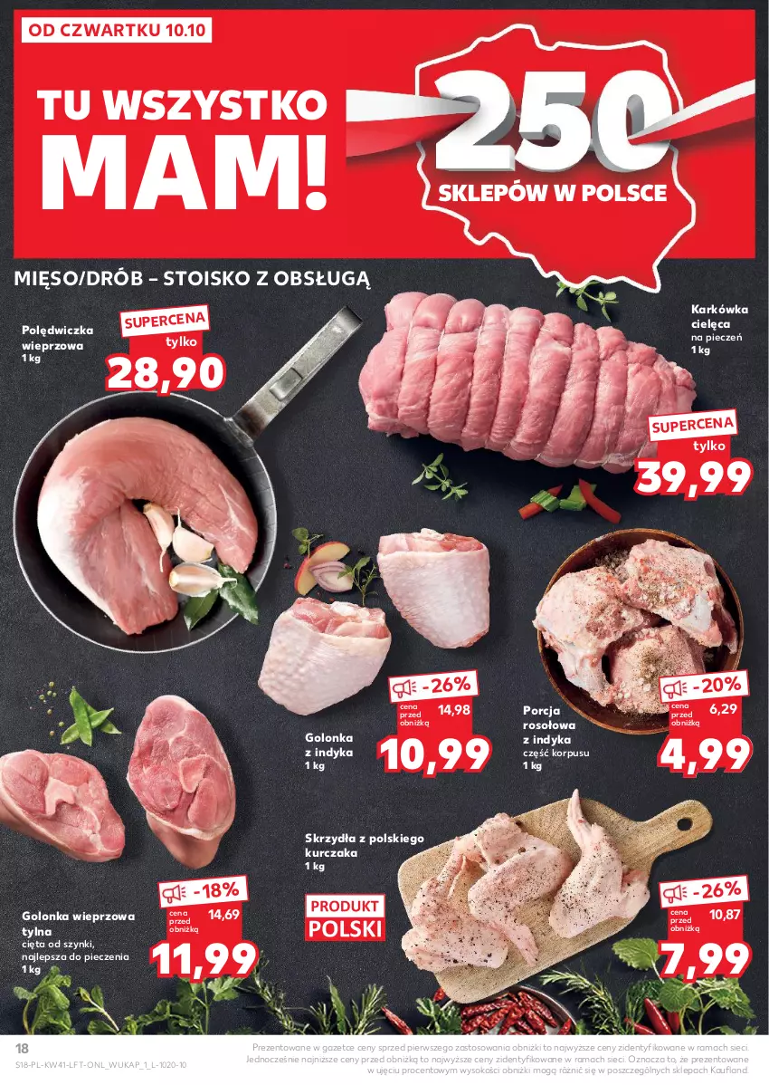 Gazetka promocyjna Kaufland - Gazetka tygodnia - ważna 10.10 do 16.10.2024 - strona 18 - produkty: Drób, Golonka wieprzowa, Golonka z indyka, Kurczak, Mięso, Piec, Polędwiczka wieprzowa, Por, Rama, Sok