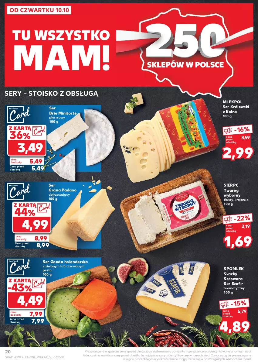 Gazetka promocyjna Kaufland - Gazetka tygodnia - ważna 10.10 do 16.10.2024 - strona 20 - produkty: Brie, Gouda, Gra, Królewski, Pesto, Rama, Ser, Sok, Twaróg