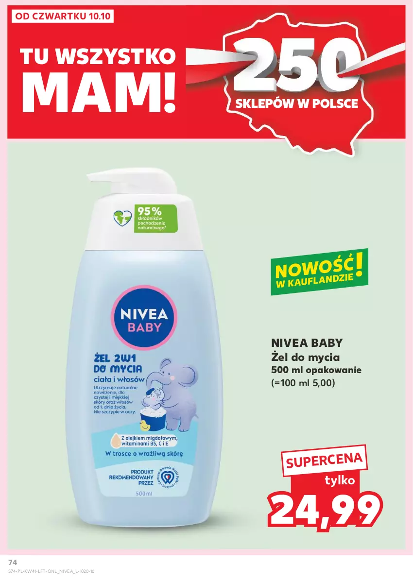 Gazetka promocyjna Kaufland - Gazetka tygodnia - ważna 10.10 do 16.10.2024 - strona 74 - produkty: Nivea, Nivea Baby