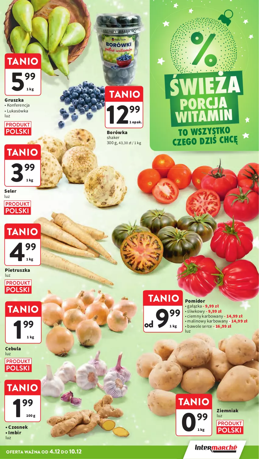 Gazetka promocyjna Intermarche - Gazetka Intermarche - ważna 04.12 do 10.12.2025 - strona 25 - produkty: Borówka, Cebula, Czosnek, Imbir, Pietruszka, Por, Ser