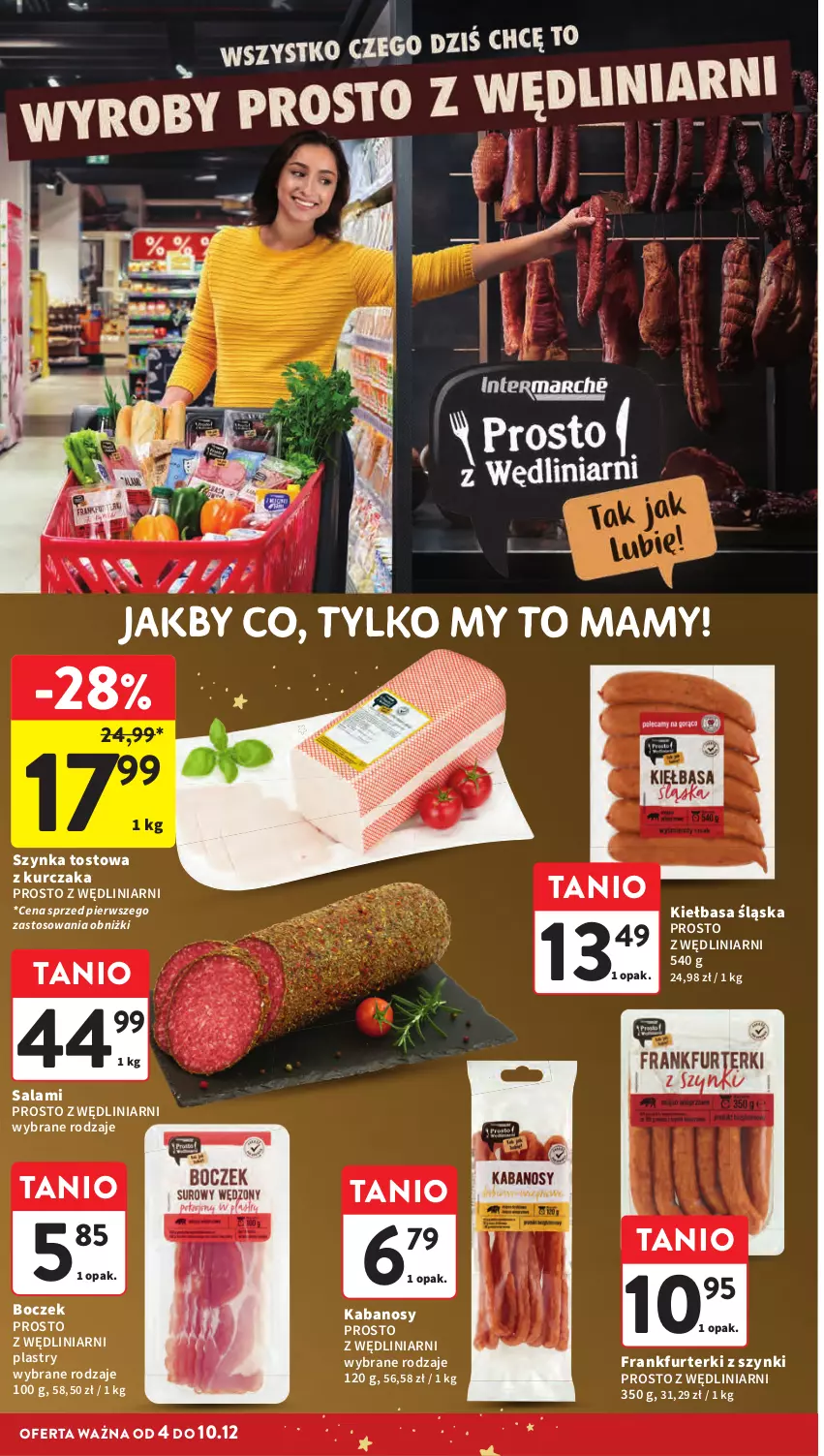 Gazetka promocyjna Intermarche - Gazetka Intermarche - ważna 04.12 do 10.12.2025 - strona 38 - produkty: Boczek, Frankfurterki, Kurczak, Szynka