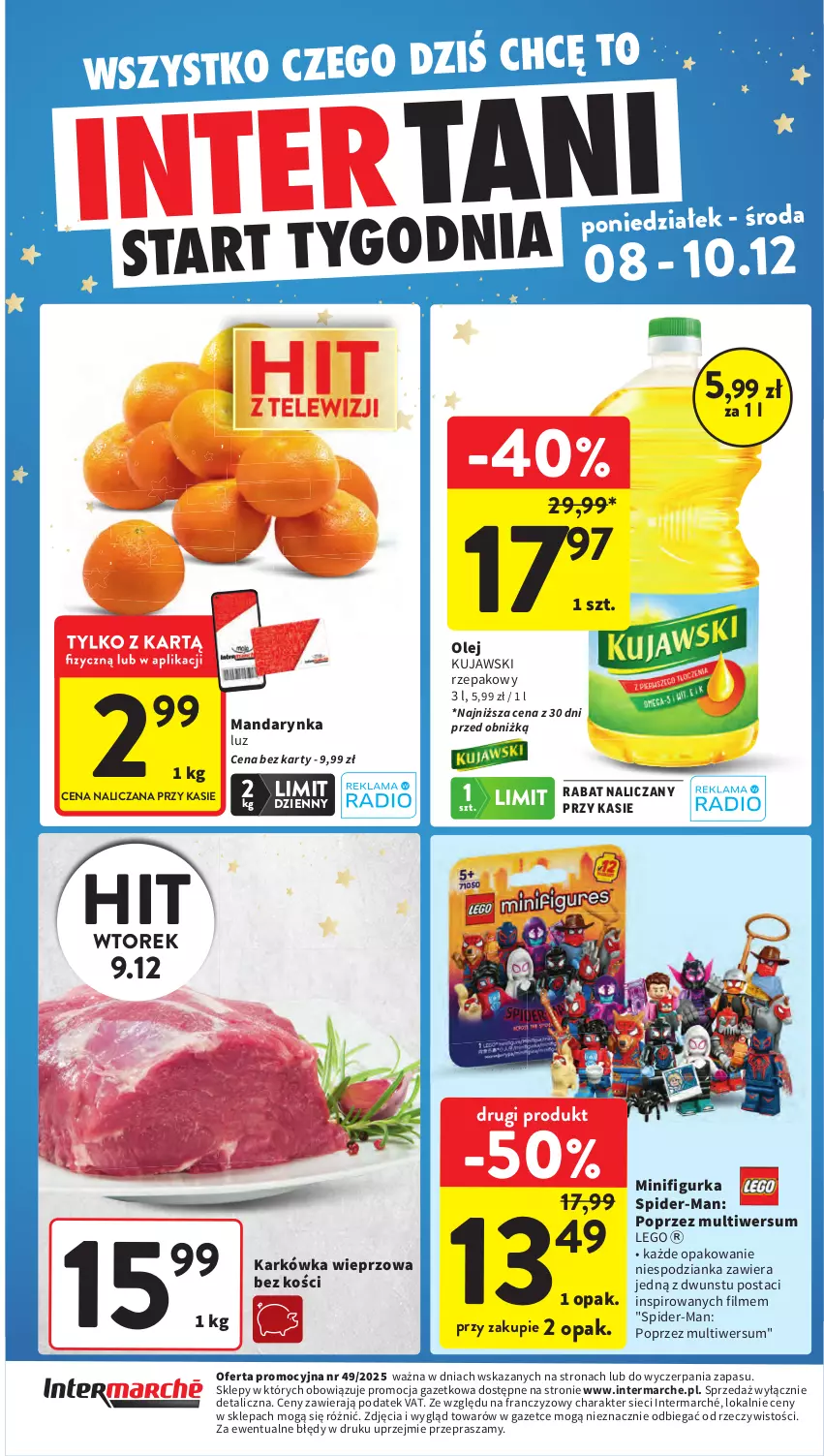 Gazetka promocyjna Intermarche - Gazetka Intermarche - ważna 04.12 do 10.12.2025 - strona 60 - produkty: Karkówka wieprzowa, Kujawski, LEGO, Olej