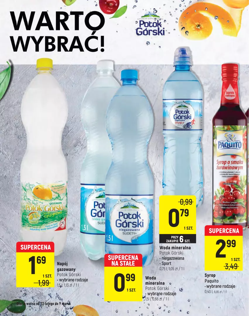 Gazetka promocyjna Intermarche - Spożywcza - ważna 22.02 do 02.03.2022 - strona 16 - produkty: Napój, Por, Sport, Syrop, Wino, Woda, Woda mineralna