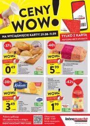 Gazetka promocyjna Intermarche - Gazetka Intermarche - Gazetka - ważna od 11.09 do 11.09.2024 - strona 1 - produkty: Makaron, Ciastka, Krakus, Ser, Gra, Jaja, Bułka grahamka, Kotlin, Deser, Kakao, Krakuski, Bułka, Kokos