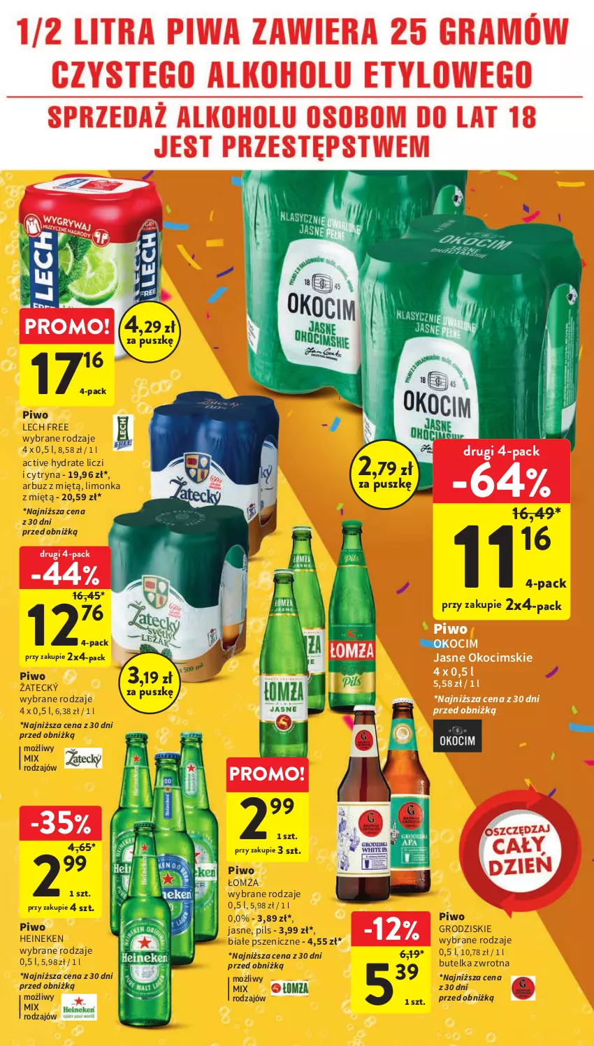 Gazetka promocyjna Intermarche - Gazetka Intermarche - ważna 28.09 do 04.10.2023 - strona 39 - produkty: Arbuz, Heineken, Koc, Liczi, Limonka, Okocim, Piwo