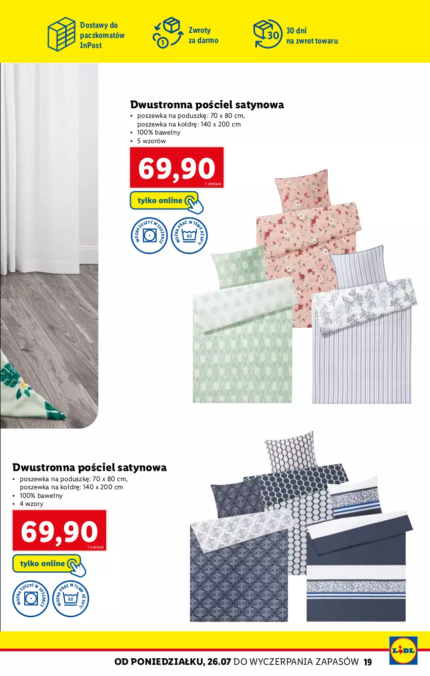 Gazetka promocyjna Lidl - KATALOG SKLEPU ONLINE - ważna 26.07 do 31.08.2021 - strona 19 - produkty: Pościel, Poszewka