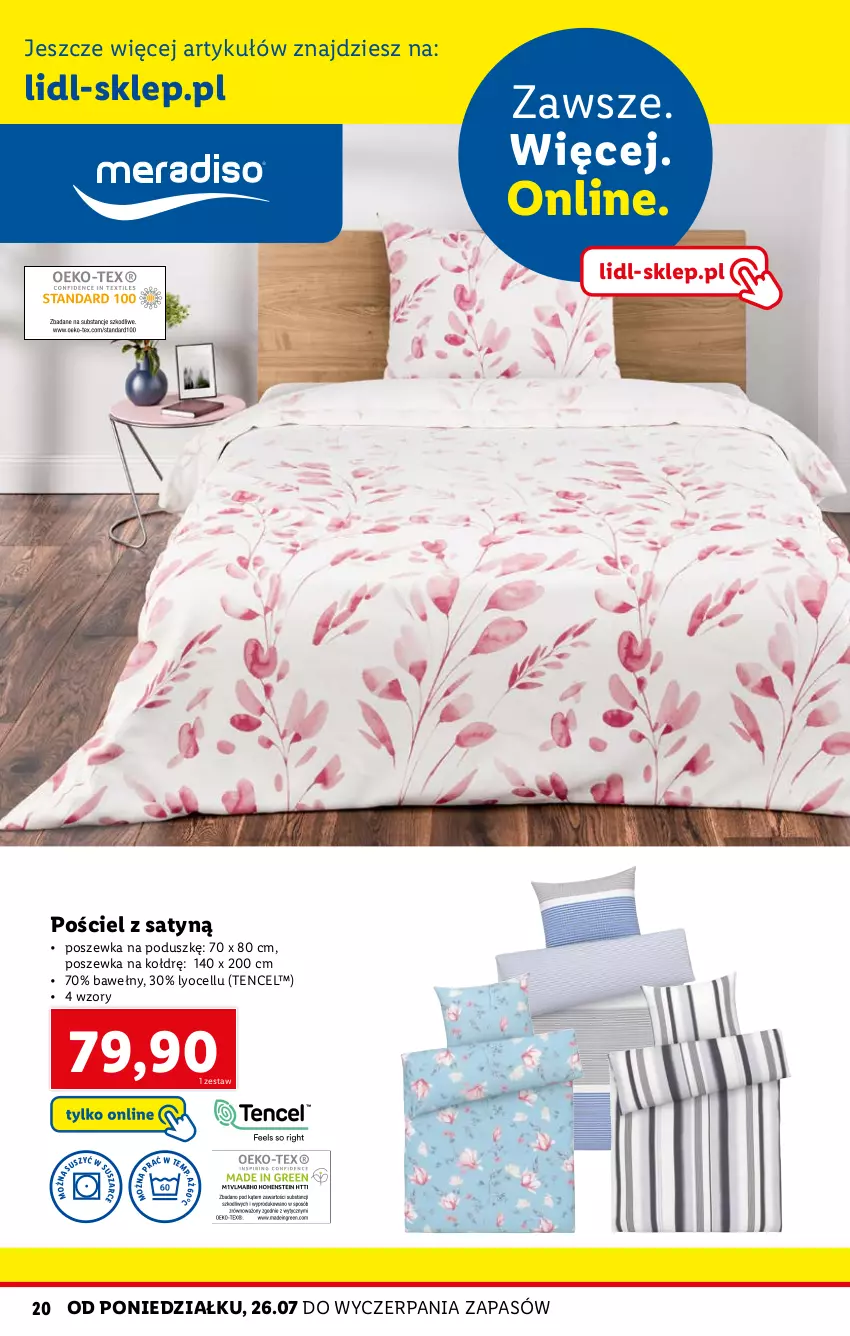 Gazetka promocyjna Lidl - KATALOG SKLEPU ONLINE - ważna 26.07 do 31.08.2021 - strona 20 - produkty: Pościel, Poszewka