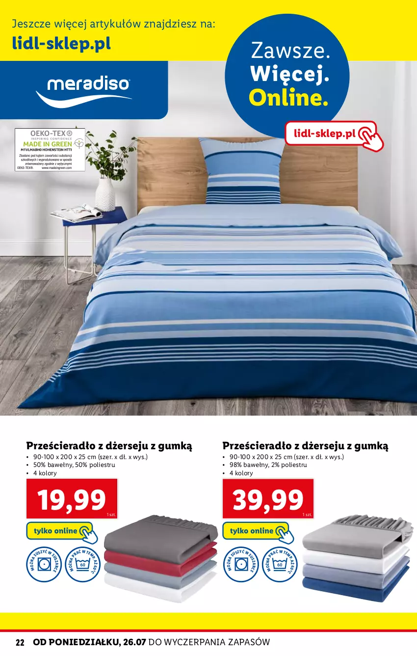 Gazetka promocyjna Lidl - KATALOG SKLEPU ONLINE - ważna 26.07 do 31.08.2021 - strona 22 - produkty: Prześcieradło