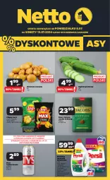 Gazetka promocyjna Netto - Artykuły spożywcze - Gazetka - ważna od 13.07 do 13.07.2024 - strona 1 - produkty: Piwa, Piwo, Gra, Ogórek, Persil, Chipsy, Kawa mielona, Kawa, Tyskie, Jacobs Krönung, Jacobs, Grunt, Lay’s