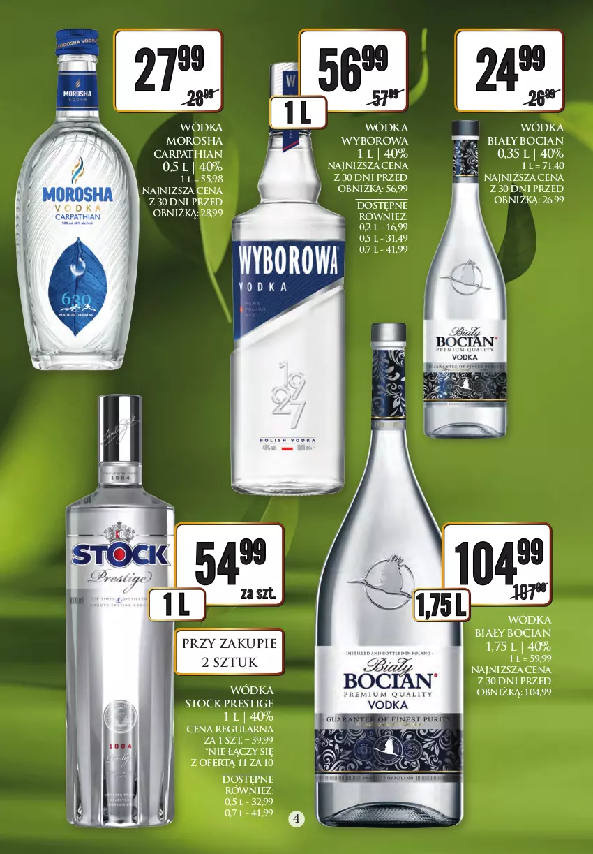 Gazetka promocyjna Dino - Katalog alkoholowy 20-25.11 - ważna 20.11 do 25.11.2023 - strona 4 - produkty: Biały Bocian, Stock, Wódka, Wyborowa