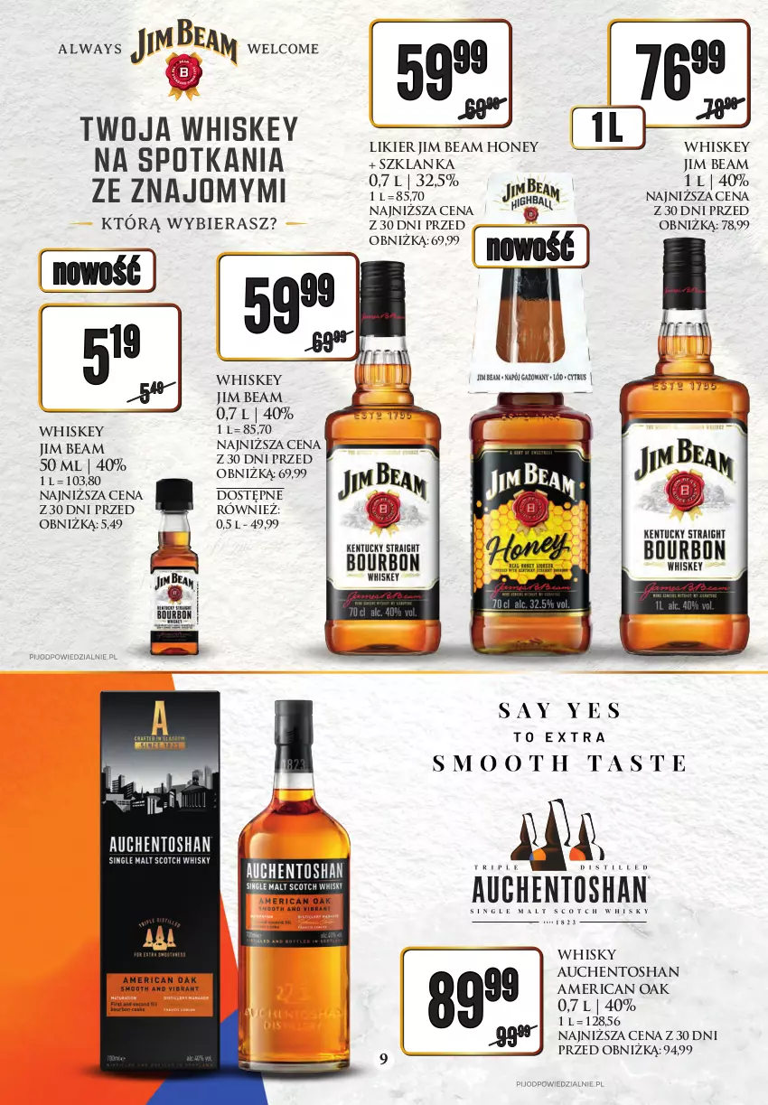 Gazetka promocyjna Dino - Katalog alkoholowy 20-25.11 - ważna 20.11 do 25.11.2023 - strona 9 - produkty: Jim Beam, Likier, Szklanka, Whiskey, Whisky