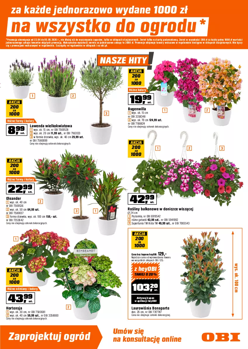 Gazetka promocyjna Obi - Gazetka OBI - ważna 22.04 do 05.05.2026 - strona 3 - produkty: Dzwonek, Inka, Laur, Ogród, Sok
