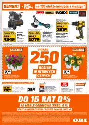 Gazetka promocyjna Obi - Gazetka OBI - Gazetka - ważna od 05.05 do 05.05.2026 - strona 16 - produkty: Top, Sok, Szlifierka kątowa, Kosz, Makita, Tarka, Lack, Wkręt, Kompresor olejowy, Wkrętarka, Szlifierka, Olej, Meble, Kompresor, Sprzedawcy, Hobby, Akumulator, Fa