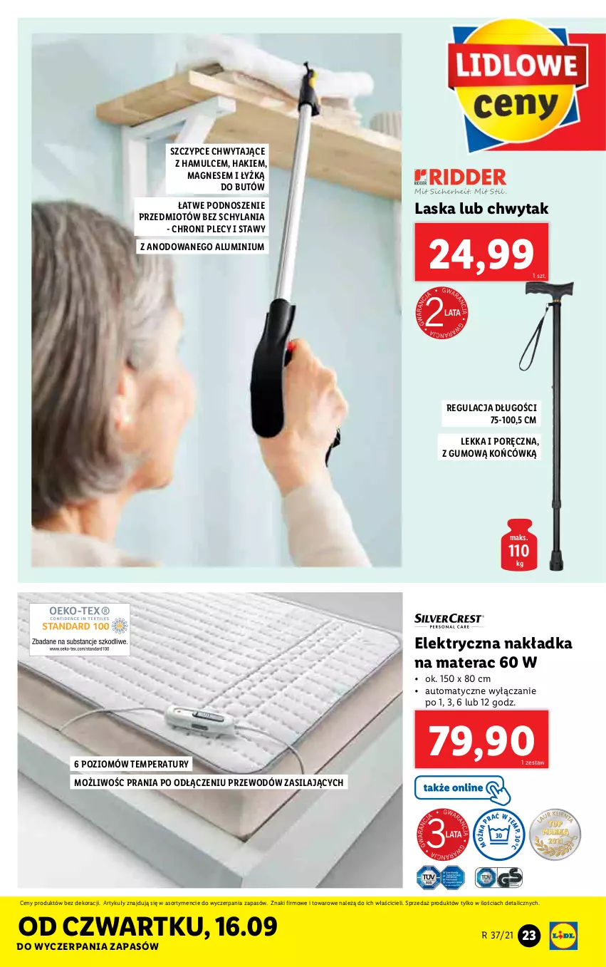 Gazetka promocyjna Lidl - GAZETKA - ważna 13.09 do 19.09.2021 - strona 23 - produkty: Materac, Por, Szczypce, Tera