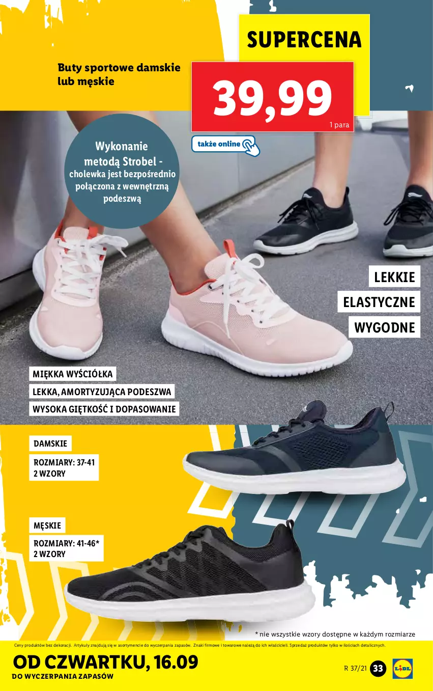 Gazetka promocyjna Lidl - GAZETKA - ważna 13.09 do 19.09.2021 - strona 33 - produkty: Buty, Por, Sok, Sport