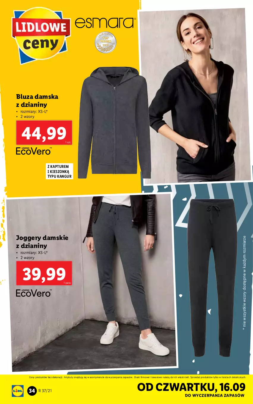 Gazetka promocyjna Lidl - GAZETKA - ważna 13.09 do 19.09.2021 - strona 34 - produkty: Bluza