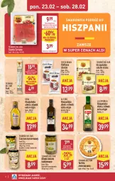 Gazetka promocyjna Aldi - Smakowita podróż do Hiszpanii - Gazetka - ważna od 28.02 do 28.02.2026 - strona 2 - produkty: Oliwki zielone, Ser, Gin, Smakowita, Salami, Oliwki, Czosnek, Tortilla, Szynka, Oliwa z oliwek, Olej, Kiełbasa
