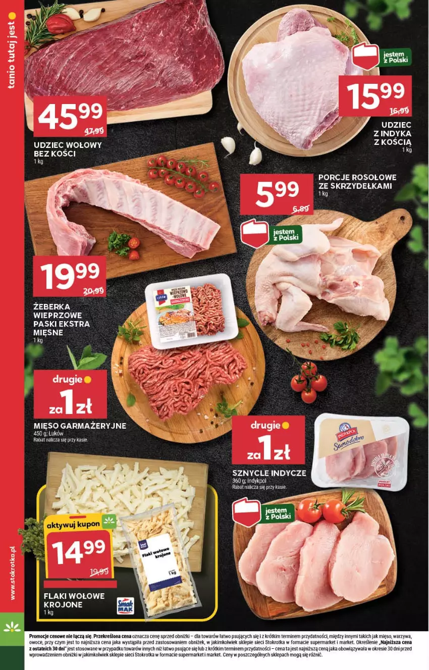 Gazetka promocyjna Stokrotka - Supermarket - ważna 17.07 do 23.07.2025 - strona 12 - produkty: Flaki, Flaki wołowe, Mięso, Mięso garmażeryjne, Owoce, Por, Udziec wołowy, Warzywa