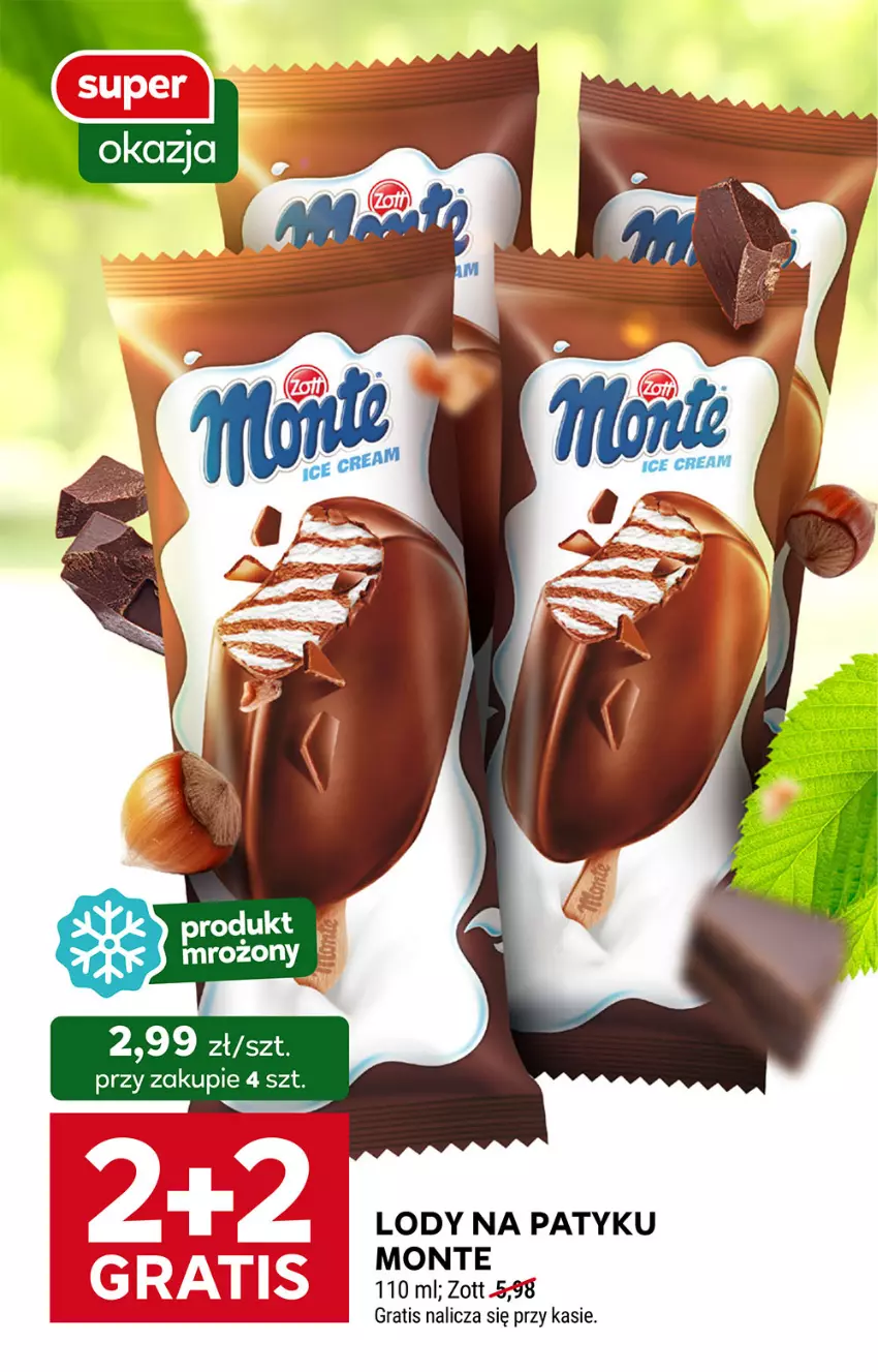 Gazetka promocyjna Stokrotka - Supermarket - ważna 17.07 do 23.07.2025 - strona 20 - produkty: Gra, Lody, Monte, Zott