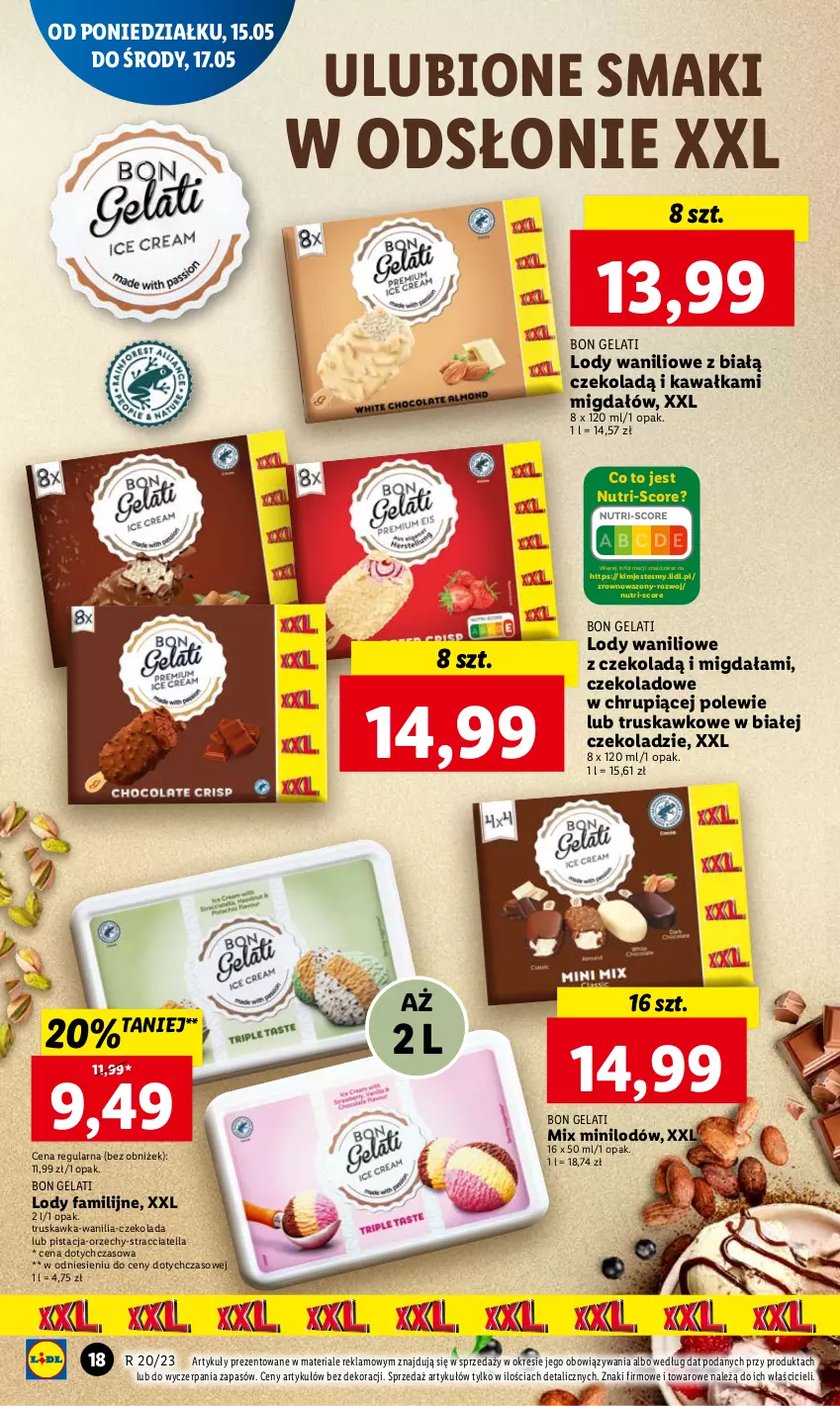 Gazetka promocyjna Lidl - GAZETKA - ważna 15.05 do 17.05.2023 - strona 18 - produkty: Czekolada, Fa, Kawa, Lody, Wazon