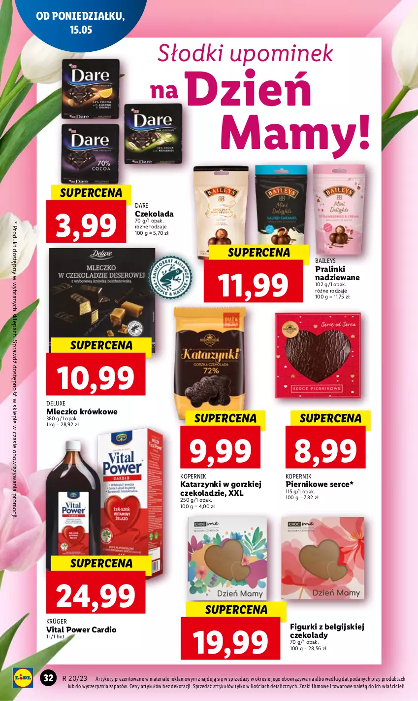 Gazetka promocyjna Lidl - GAZETKA - ważna 15.05 do 17.05.2023 - strona 32 - produkty: Czekolada, LG, Mleczko, Piernik, Ser