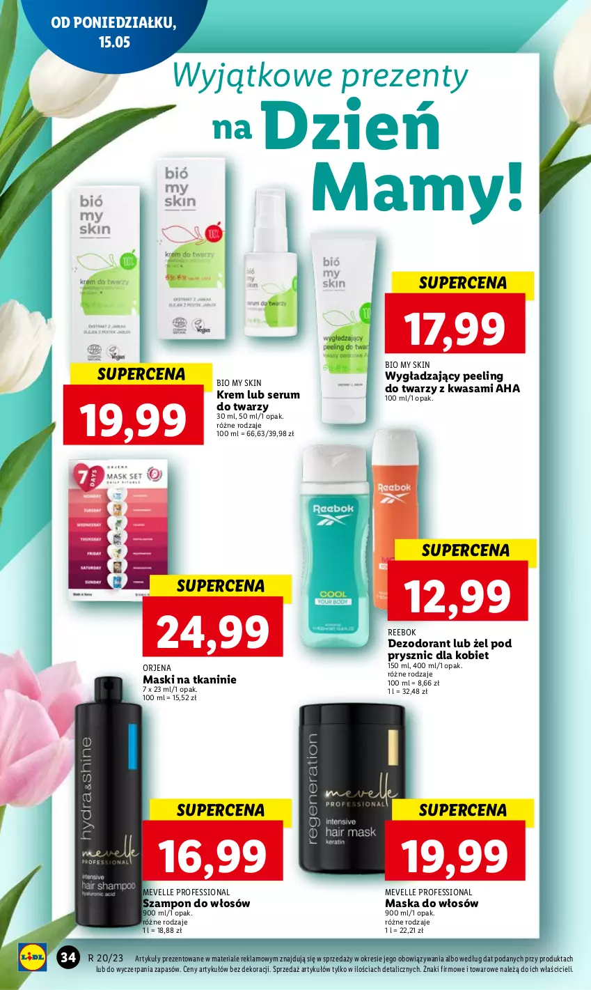 Gazetka promocyjna Lidl - GAZETKA - ważna 15.05 do 17.05.2023 - strona 34 - produkty: Dezodorant, Maska, Maska do włosów, Peeling, Rum, Ser, Serum, Serum do twarzy, Szampon, Wasa