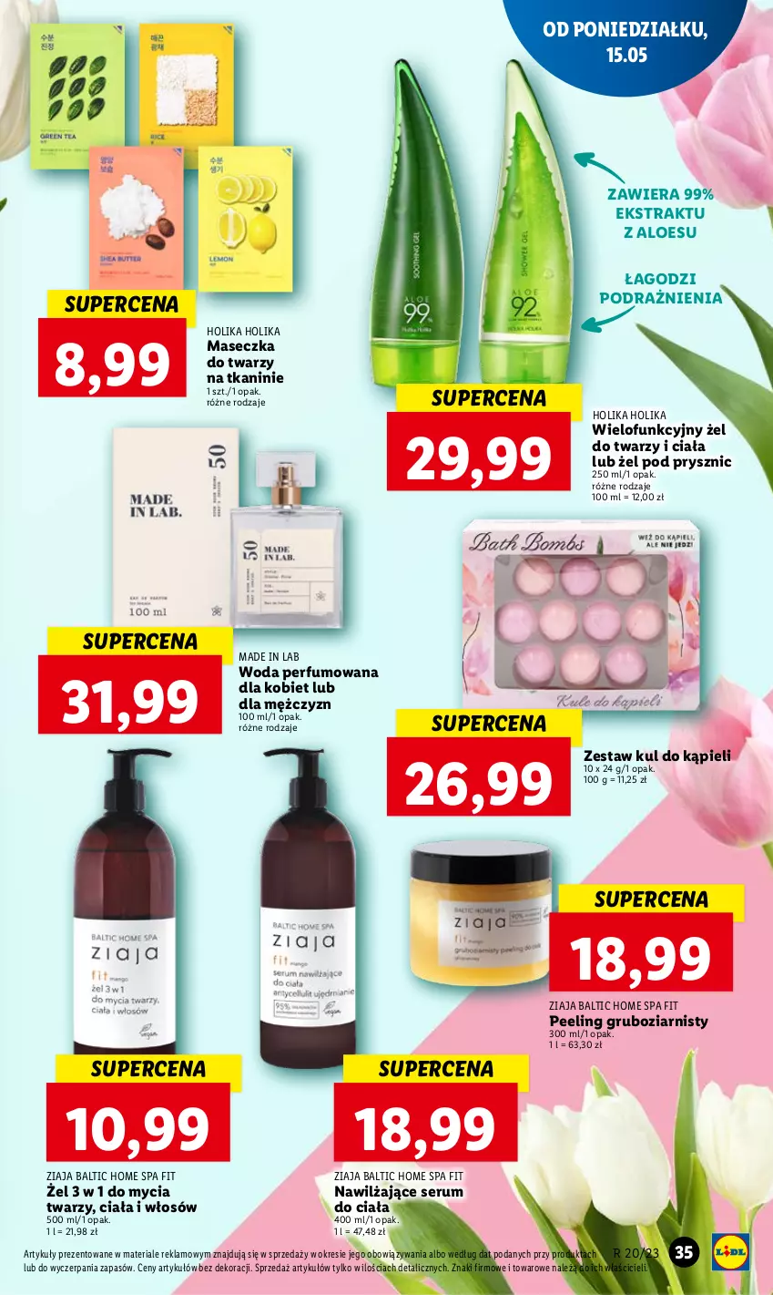 Gazetka promocyjna Lidl - GAZETKA - ważna 15.05 do 17.05.2023 - strona 35 - produkty: Holika Holika, Peeling, Perfum, Rum, Ser, Serum, Woda, Woda perfumowana, Ziaja