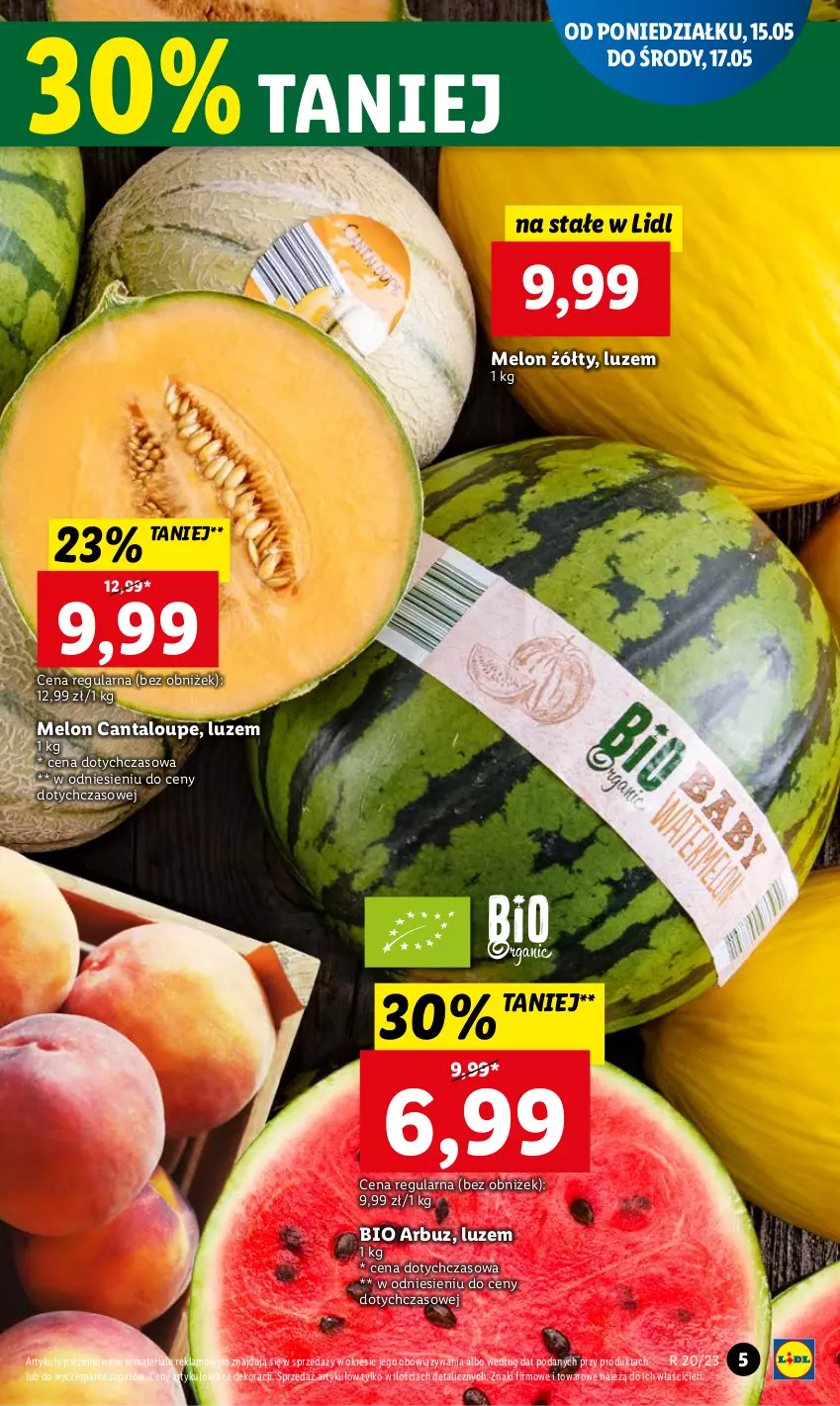 Gazetka promocyjna Lidl - GAZETKA - ważna 15.05 do 17.05.2023 - strona 5 - produkty: Arbuz, Melon