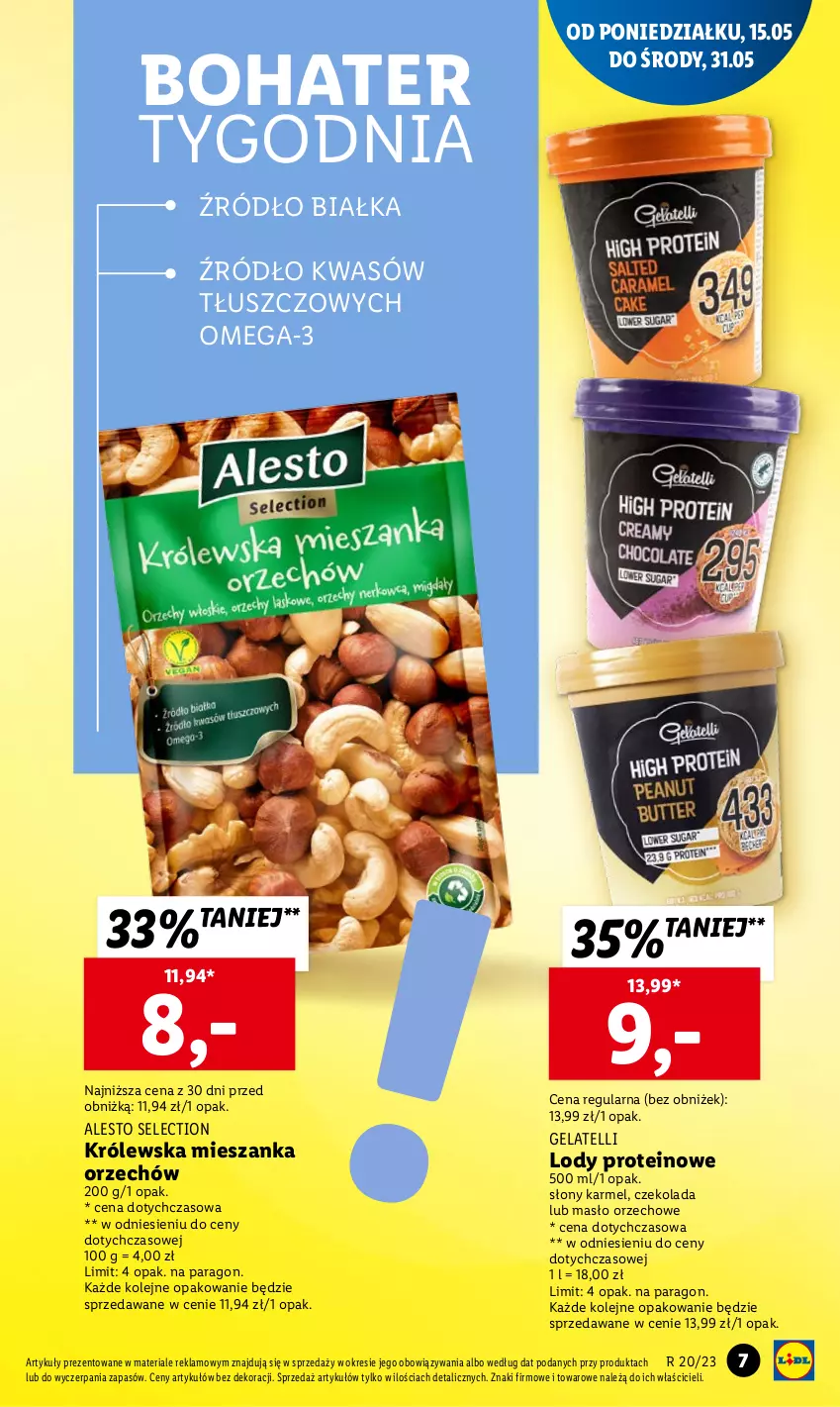 Gazetka promocyjna Lidl - GAZETKA - ważna 15.05 do 17.05.2023 - strona 7 - produkty: Czekolada, Lody, Masło, Masło orzechowe, Olej, Omega-3