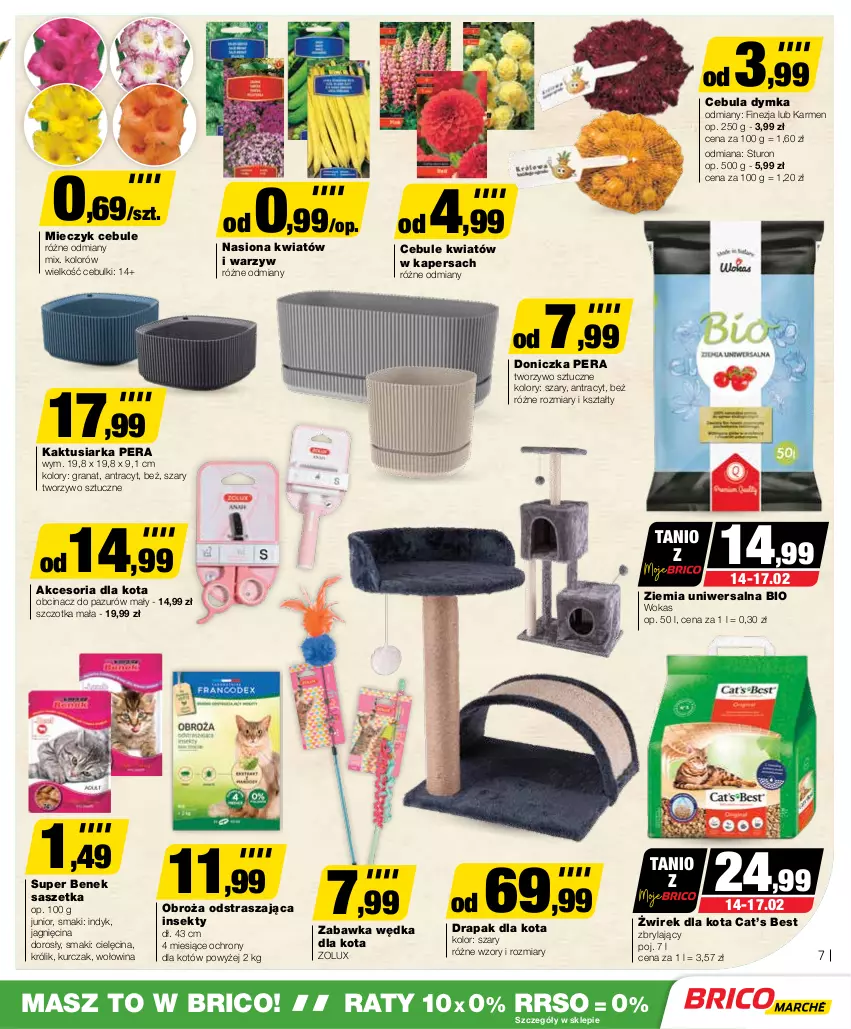 Gazetka promocyjna Bricomarche - Gazetka - ważna 14.02 do 24.02.2024 - strona 7 - produkty: Cebula, Drapak, Gra, Granat, Kaktus, Królik, Kurczak, Miecz, Super Benek, Szczotka, Wołowina, Zabawka, Zolux