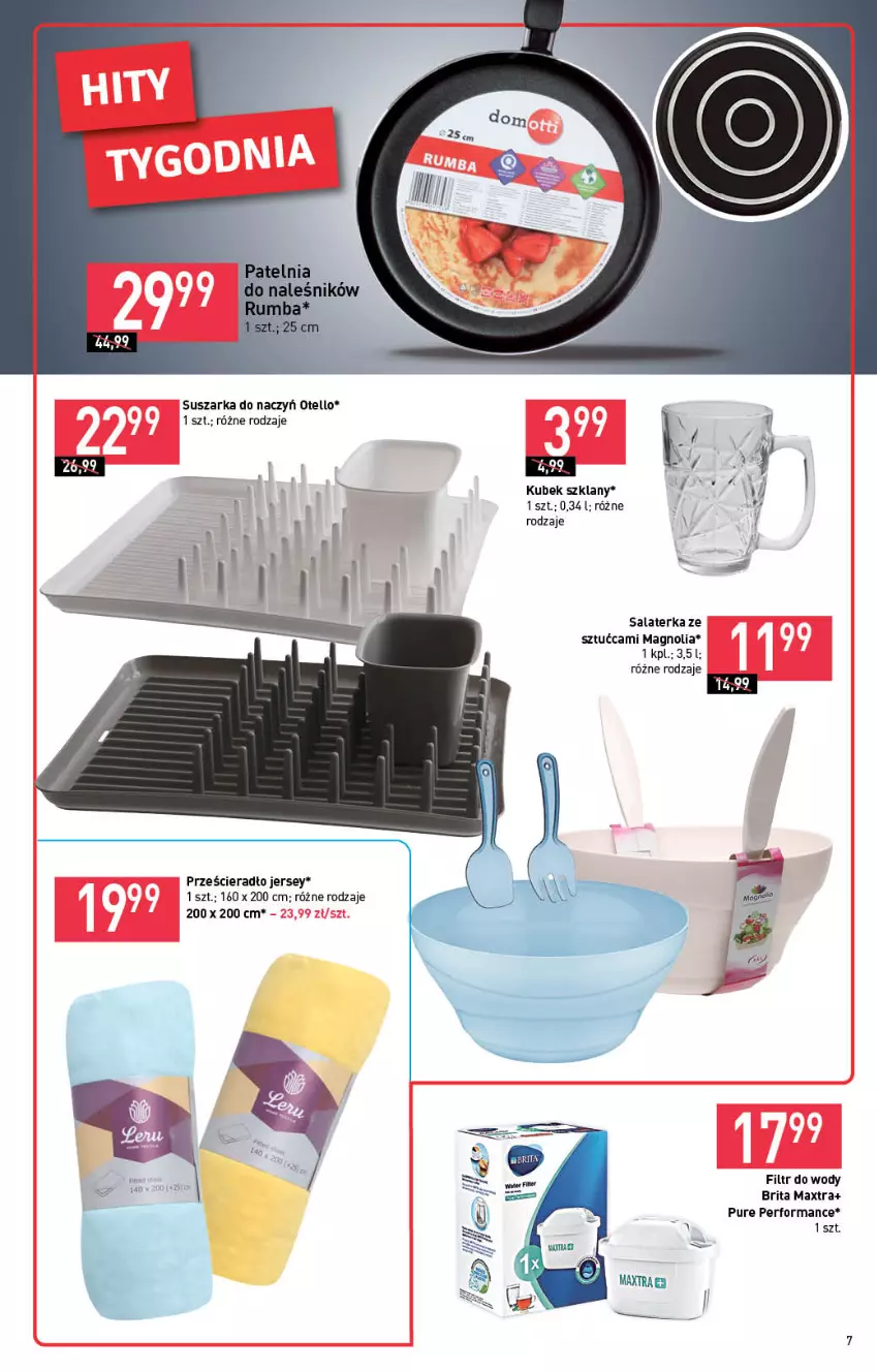 Gazetka promocyjna Stokrotka - Market - ważna 22.07 do 28.07.2021 - strona 7 - produkty: Brit, Brita, Brita Maxtra, Kubek, Prześcieradło, Pur, Salaterka, Suszarka, Suszarka do naczyń