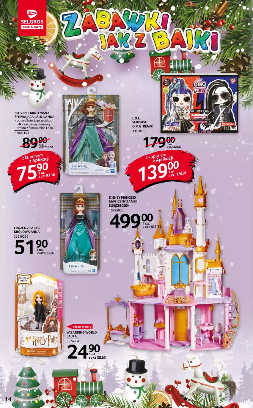 Gazetka promocyjna Selgros - Katalog Zabawki - ważna 25.11 do 01.12.2021 - strona 14 - produkty: Disney, Frozen, L.O.L., Lalka