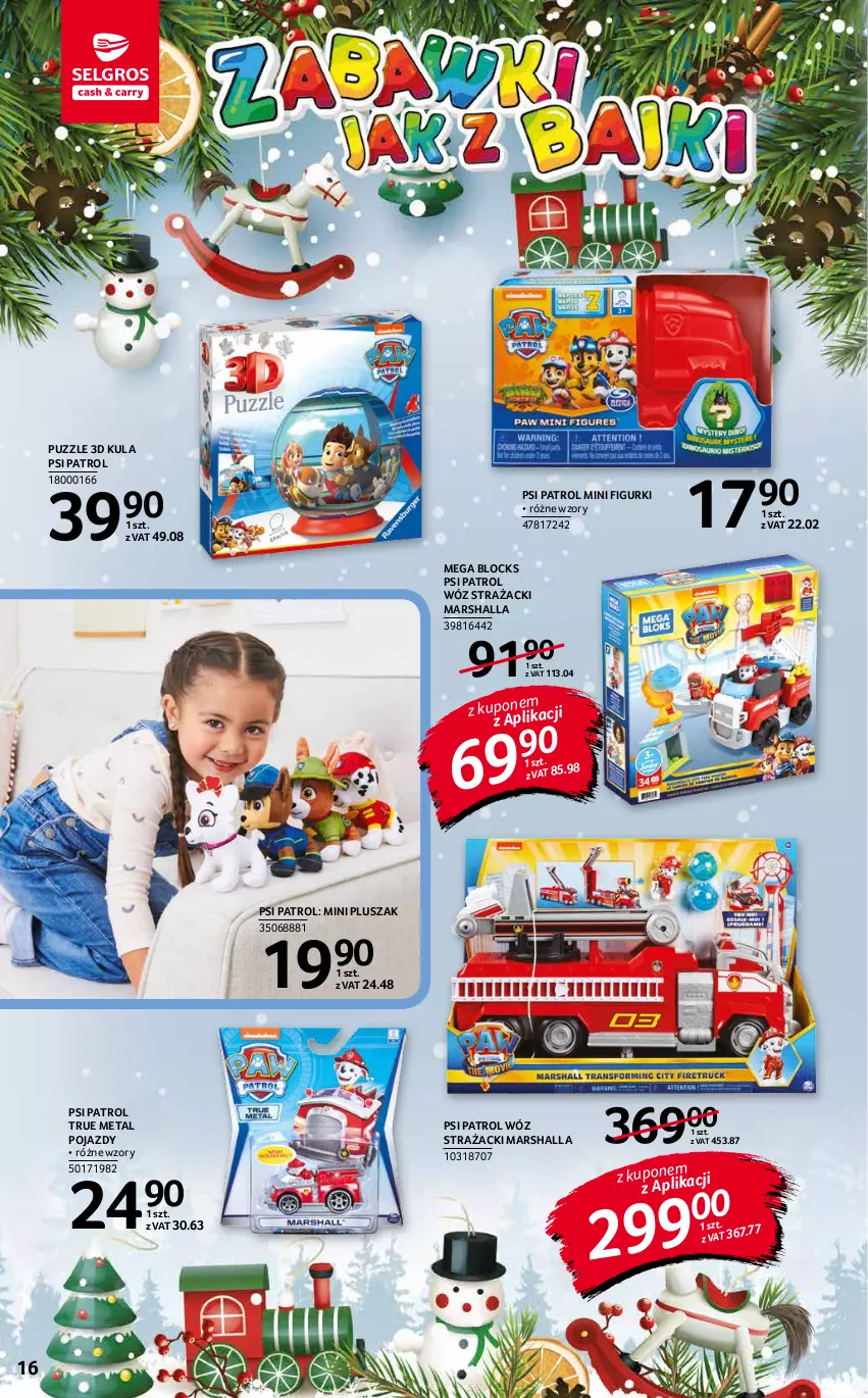 Gazetka promocyjna Selgros - Katalog Zabawki - ważna 25.11 do 01.12.2021 - strona 16 - produkty: Mars, Pluszak, Pojazd, Psi Patrol, Puzzle, Wóz strażacki