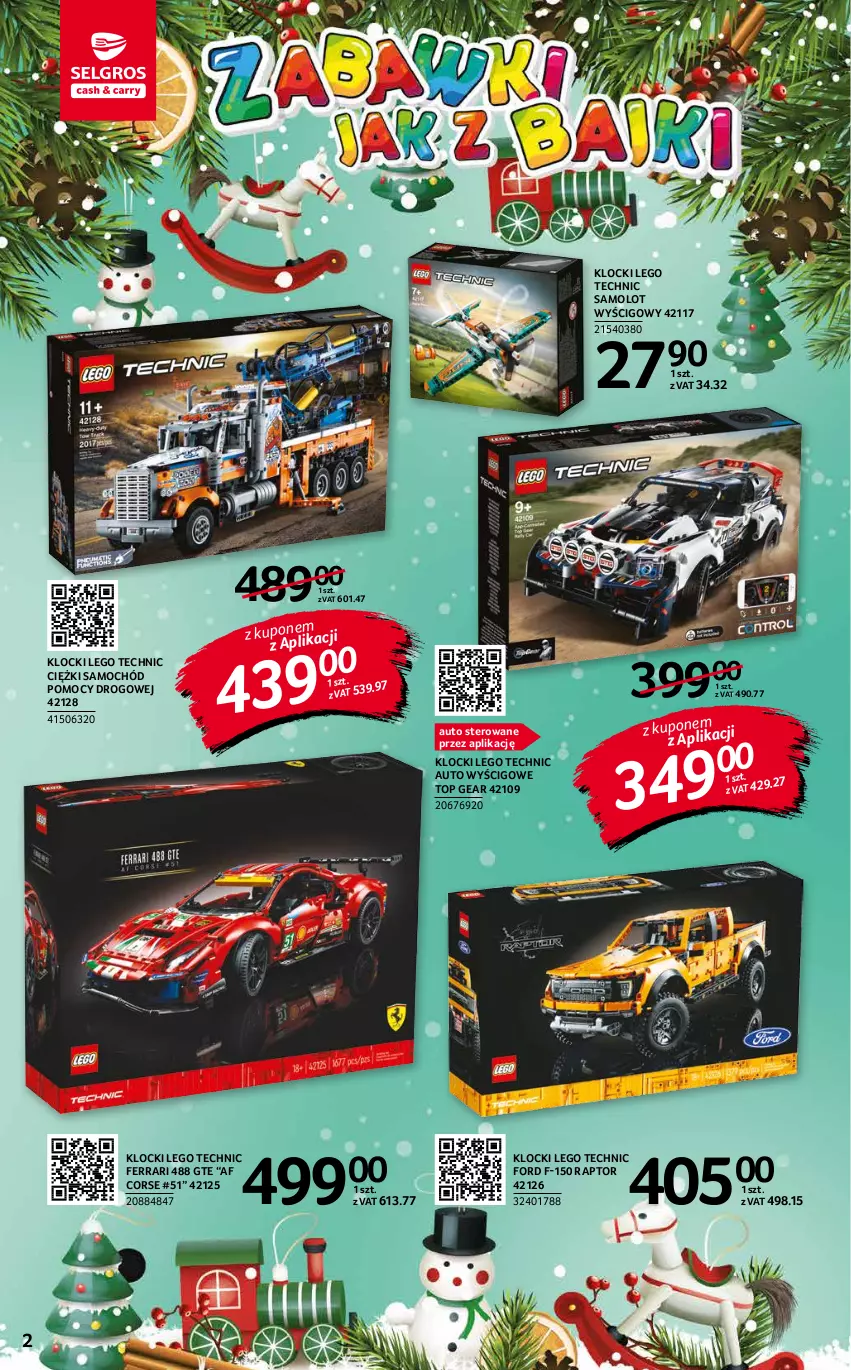 Gazetka promocyjna Selgros - Katalog Zabawki - ważna 25.11 do 01.12.2021 - strona 2 - produkty: Amol, Klocki, LEGO, LEGO Technic, Samochód, Samolot, Top