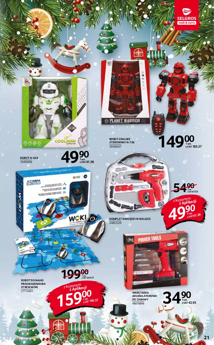 Gazetka promocyjna Selgros - Katalog Zabawki - ważna 25.11 do 01.12.2021 - strona 21 - produkty: Akumulator, Gra, Robot, Tarka, Wkręt, Wkrętarka