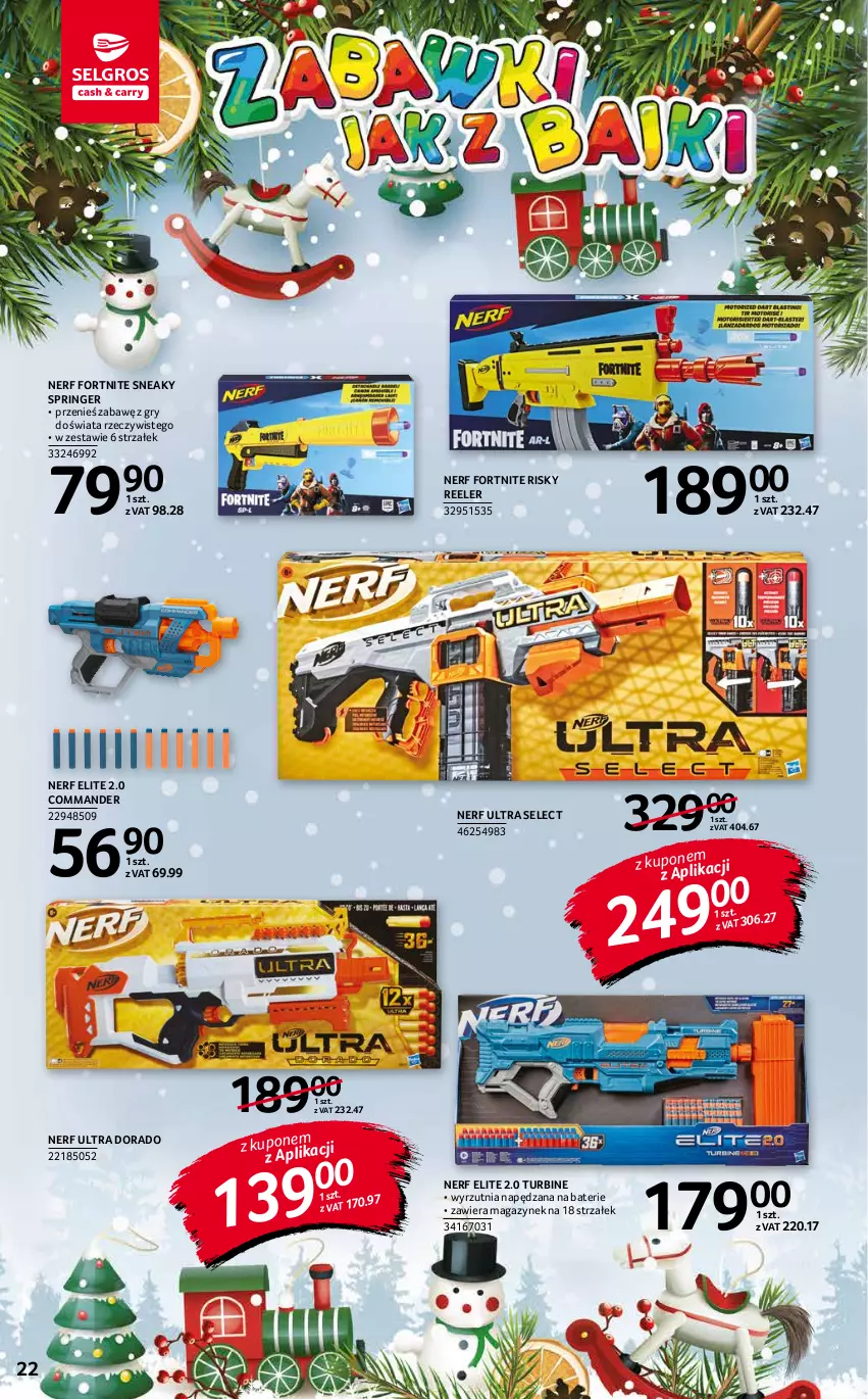 Gazetka promocyjna Selgros - Katalog Zabawki - ważna 25.11 do 01.12.2021 - strona 22 - produkty: Gry, Nerf, Wyrzutnia