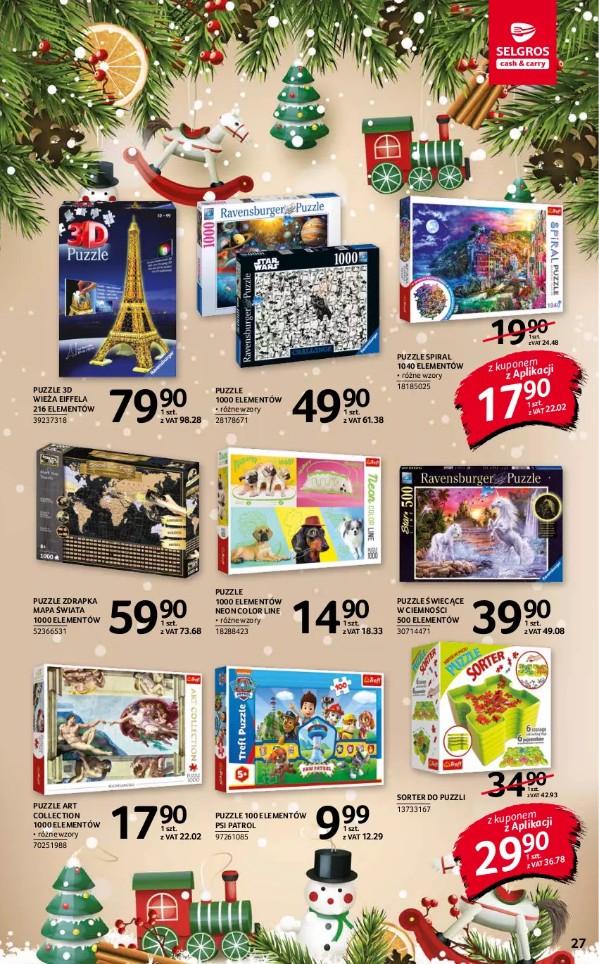 Gazetka promocyjna Selgros - Katalog Zabawki - ważna 25.11 do 01.12.2021 - strona 27 - produkty: Psi Patrol, Puzzle