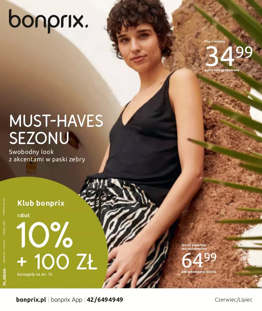 Gazetka promocyjna Bonprix - POMYSŁY NA NOWE STYLIZACJE - ważna 17.06 do 17.09.2024 - strona 1 - produkty: Mus, Piec, Szorty, Top