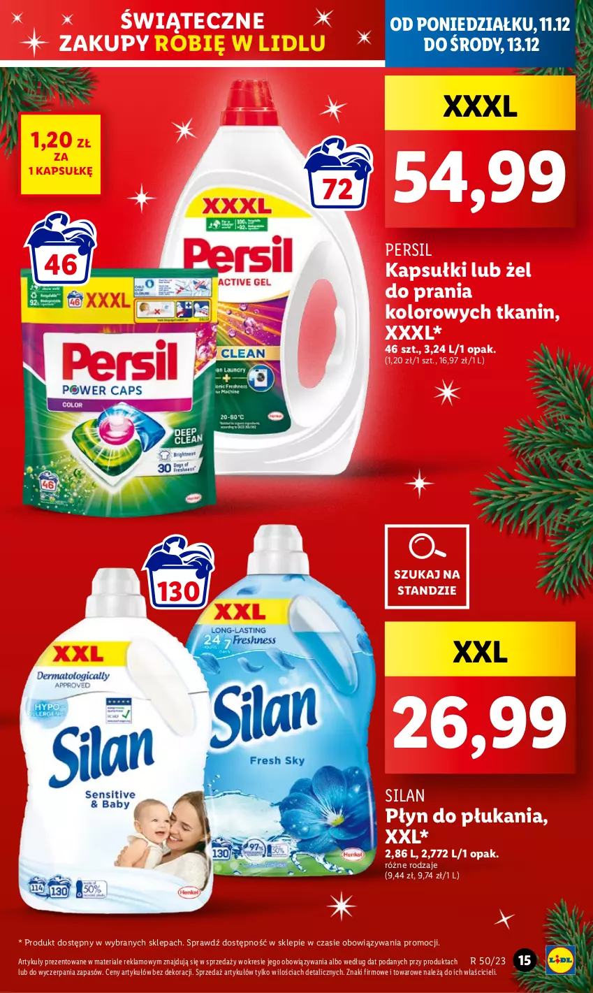 Gazetka promocyjna Lidl - GAZETKA - ważna 11.12 do 13.12.2023 - strona 17 - produkty: Persil, Płyn do płukania, Silan