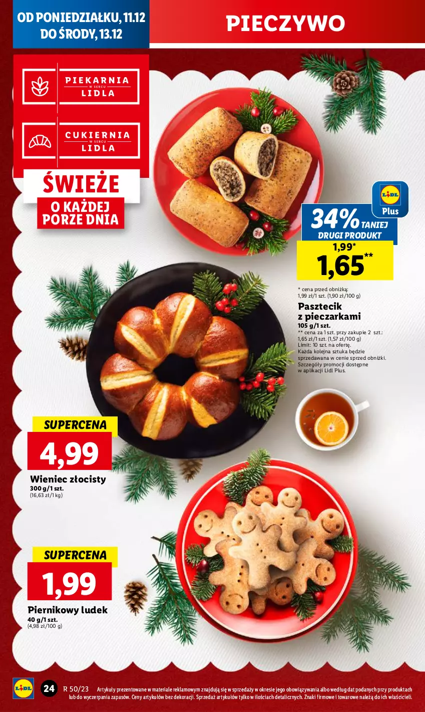 Gazetka promocyjna Lidl - GAZETKA - ważna 11.12 do 13.12.2023 - strona 26 - produkty: Olej, Pasztecik z pieczarkami, Piec, Pieczarka, Pieczywo, Piernik, Por, Wieniec