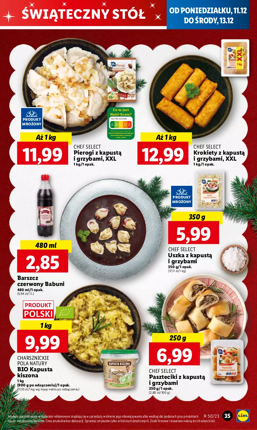 Gazetka promocyjna Lidl - GAZETKA - ważna 11.12 do 13.12.2023 - strona 37 - produkty: Babuni, Kapustą, Krokiety, Pierogi, Stół, Wazon