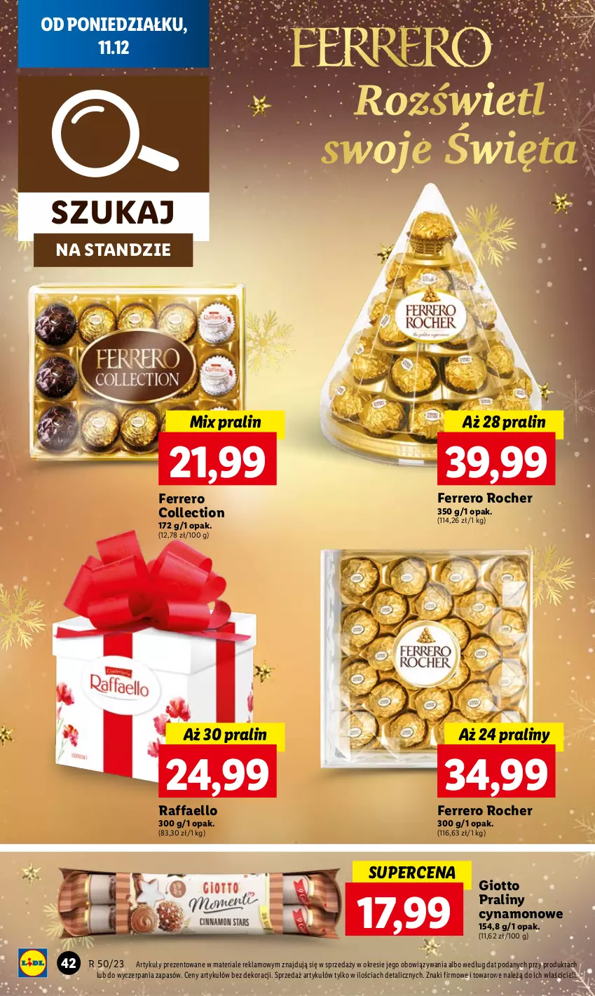 Gazetka promocyjna Lidl - GAZETKA - ważna 11.12 do 13.12.2023 - strona 44 - produkty: Fa, Ferrero, Ferrero Rocher, Praliny, Raffaello