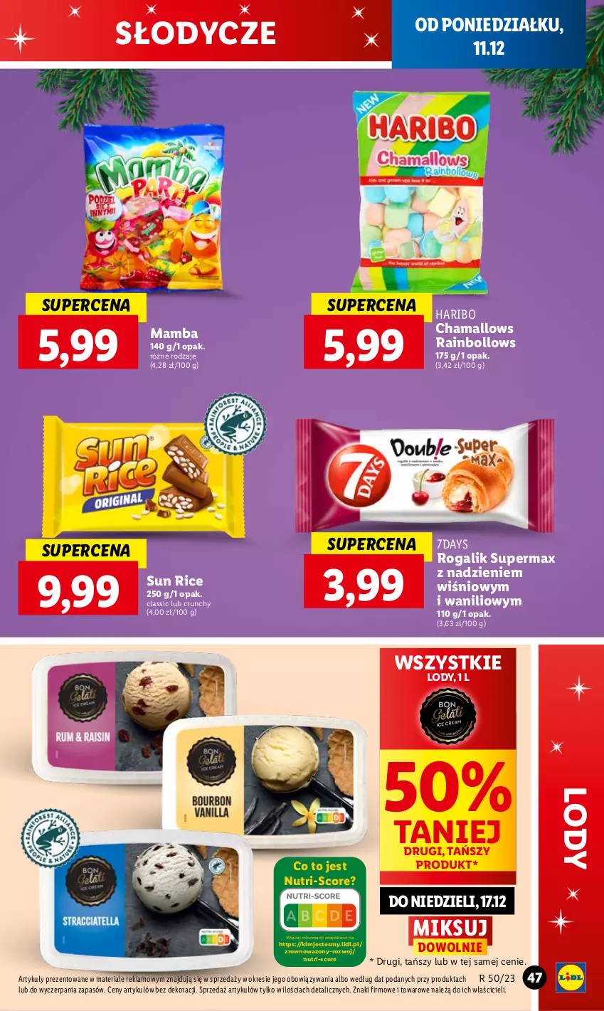 Gazetka promocyjna Lidl - GAZETKA - ważna 11.12 do 13.12.2023 - strona 49 - produkty: Hama, Haribo, Lody, Mamba, Rogal, Wazon