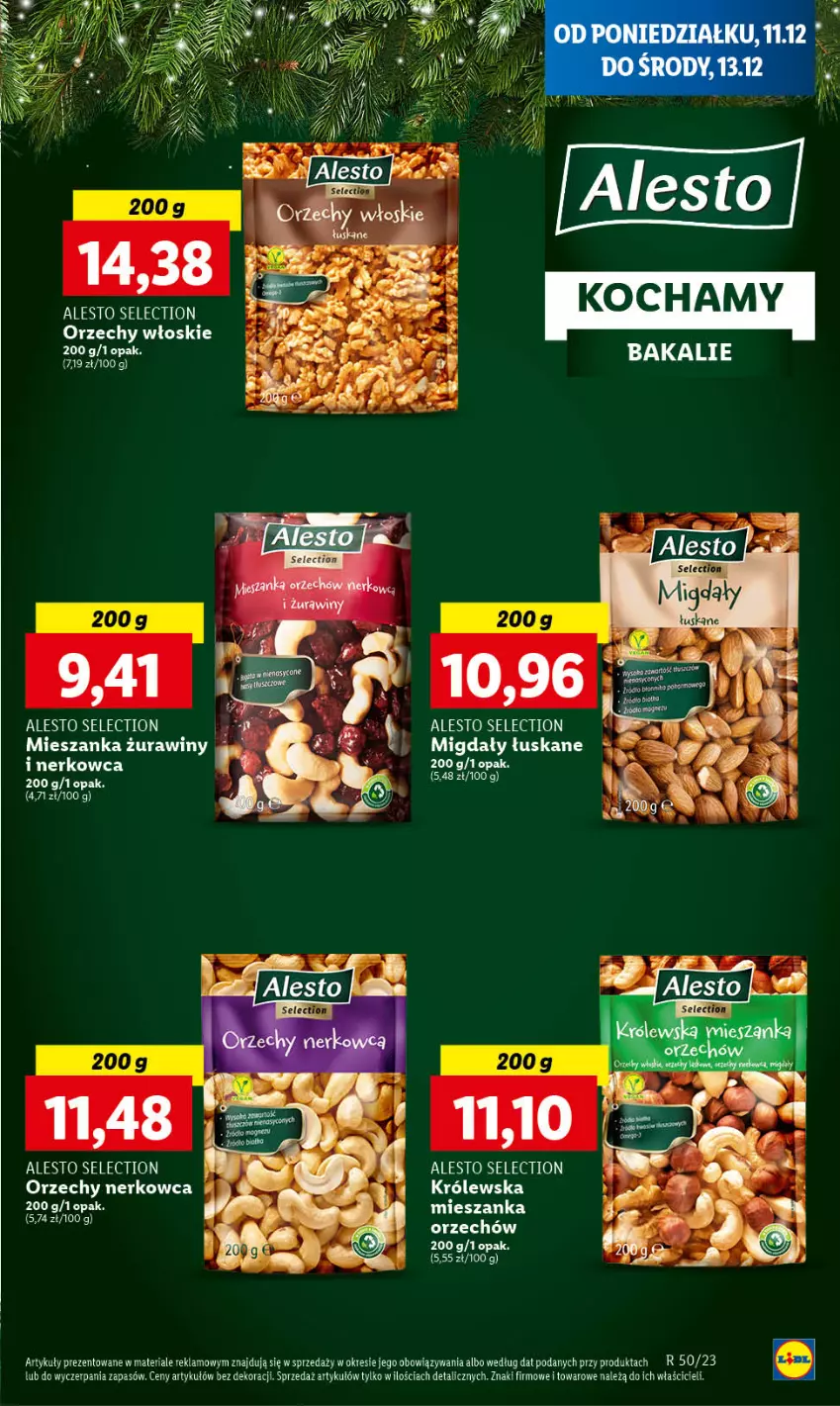 Gazetka promocyjna Lidl - GAZETKA - ważna 11.12 do 13.12.2023 - strona 53 - produkty: Migdały, Migdały łuskane, Orzechy włoskie