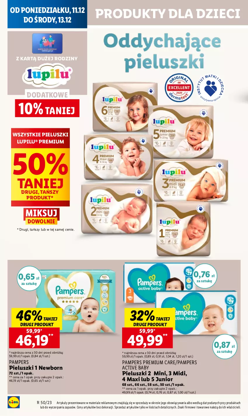 Gazetka promocyjna Lidl - GAZETKA - ważna 11.12 do 13.12.2023 - strona 58 - produkty: Dzieci, Pampers