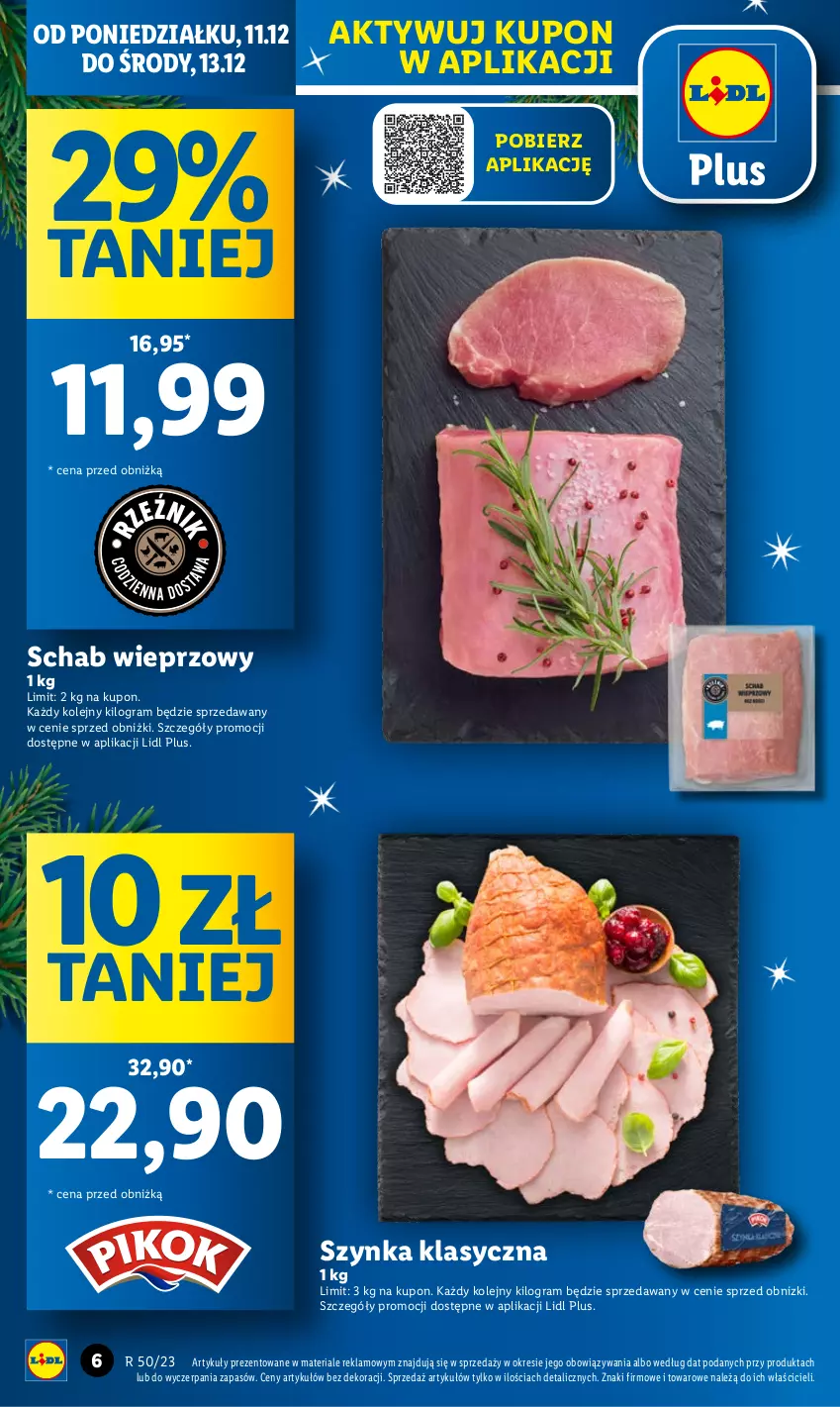 Gazetka promocyjna Lidl - GAZETKA - ważna 11.12 do 13.12.2023 - strona 6 - produkty: Gra, Olej, Schab wieprzowy, Szynka