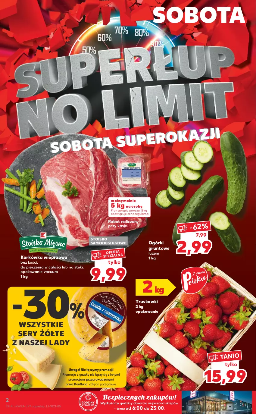 Gazetka promocyjna Kaufland - OFERTA TYGODNIA - ważna 17.06 do 23.06.2021 - strona 2 - produkty: Grunt, Karkówka wieprzowa, Piec, Ser, Stek, Tera, Truskawki, Waga