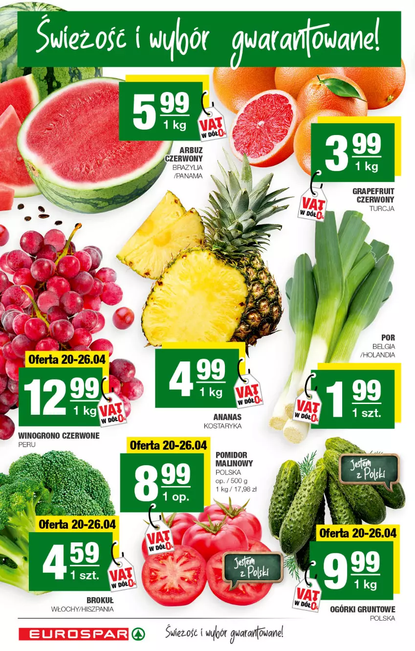 Gazetka promocyjna Spar - EuroSpar - ważna 19.04 do 29.04.2022 - strona 4 - produkty: Ananas, Gra, Grunt, LG, Pomidor malinowy, Por, Wino