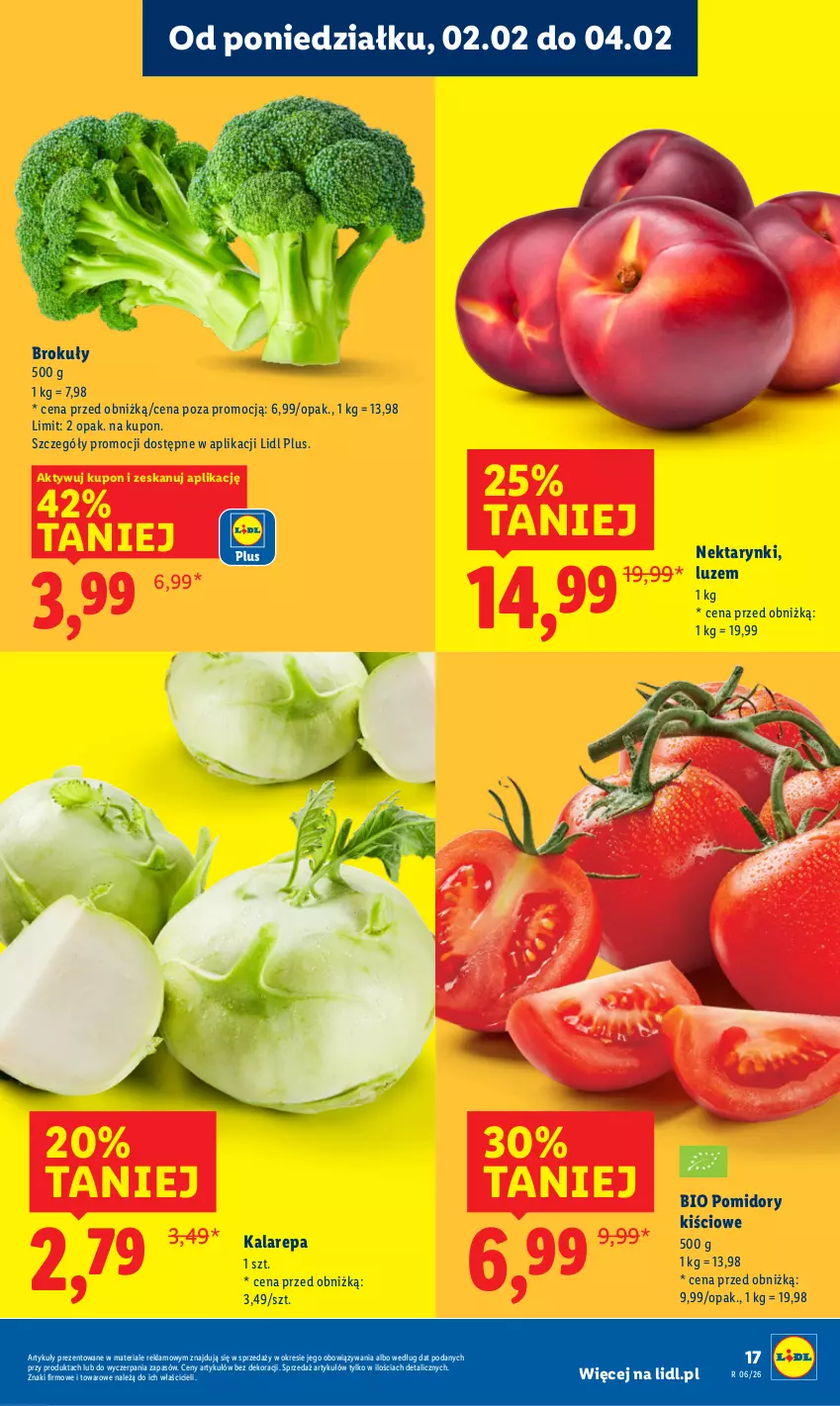 Gazetka promocyjna Lidl - GAZETKA - ważna 02.02 do 04.02.2026 - strona 17 - produkty: Brokuły, Nektar, Pomidory