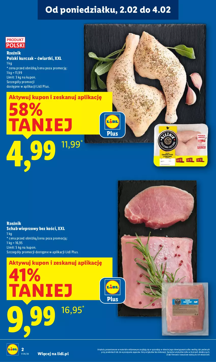 Gazetka promocyjna Lidl - GAZETKA - ważna 02.02 do 04.02.2026 - strona 2 - produkty: Kurczak, Schab wieprzowy